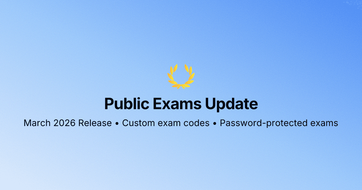 Image for More Control for Public Exams